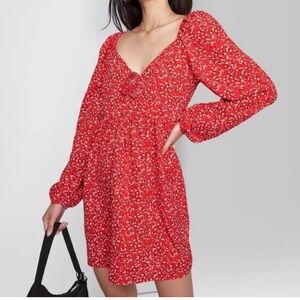 Red Floral Dress